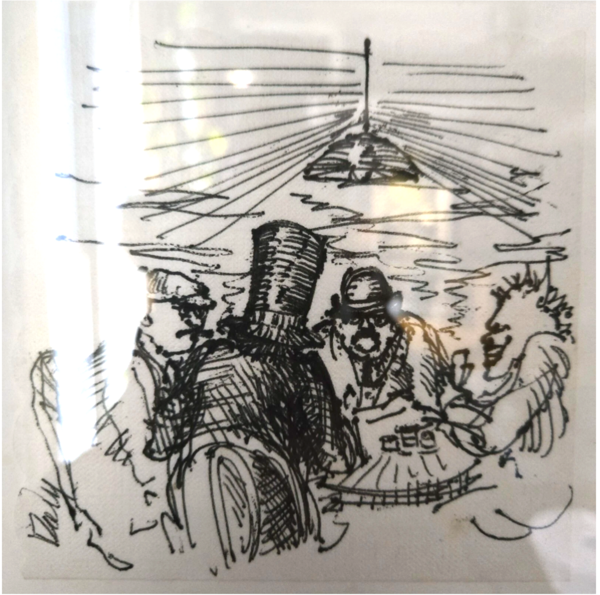 Salvador Dali, Original Napkin Drawings (Ink) 3.png