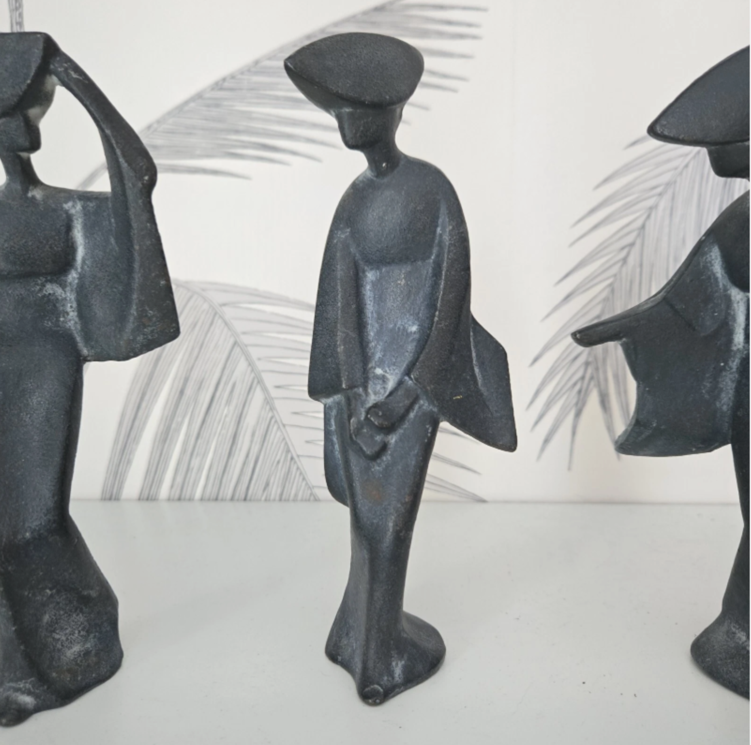 Vintage Pewter Statues, Geishas, Circa 30's 3.png