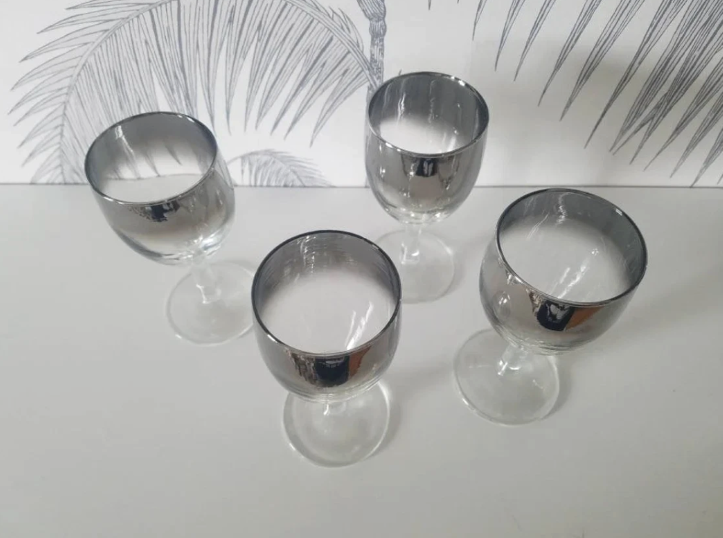 Vintage Drinkware, Vitreon Queen’s Lusterware, Decanter with 4 Drinking Glasses 3.png