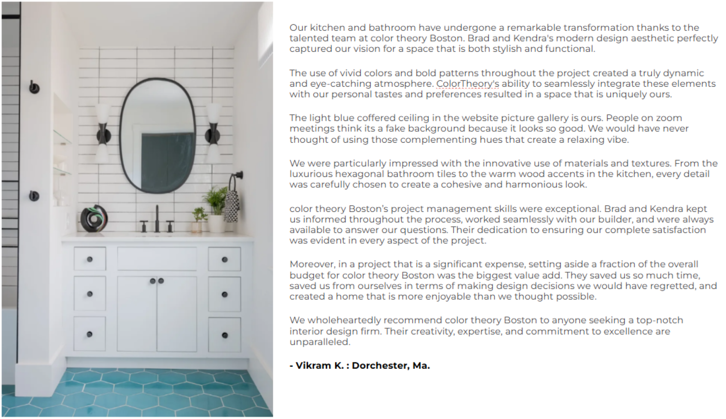 Boston Interior Designer Bathroom Renovation Dorchester MA