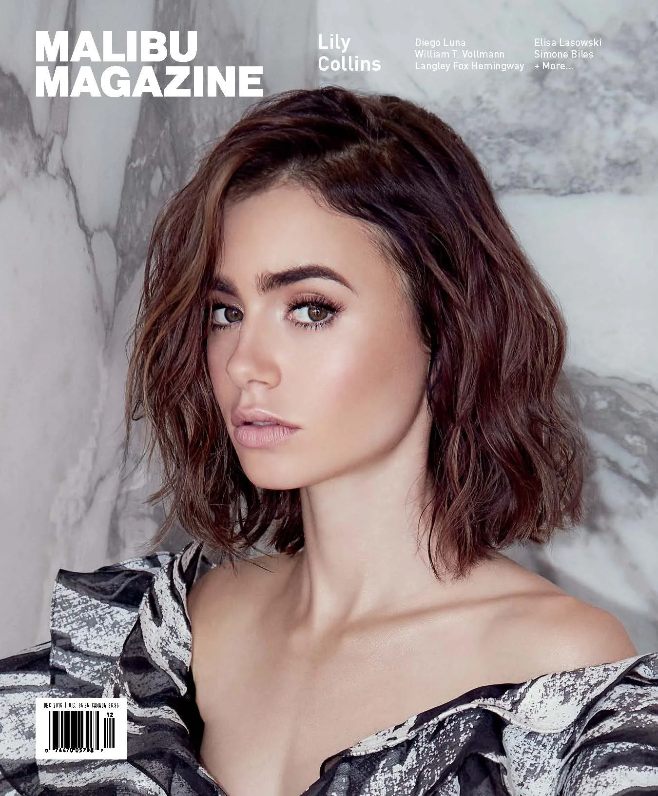 Lily Collins Malibu Magazine December 2016