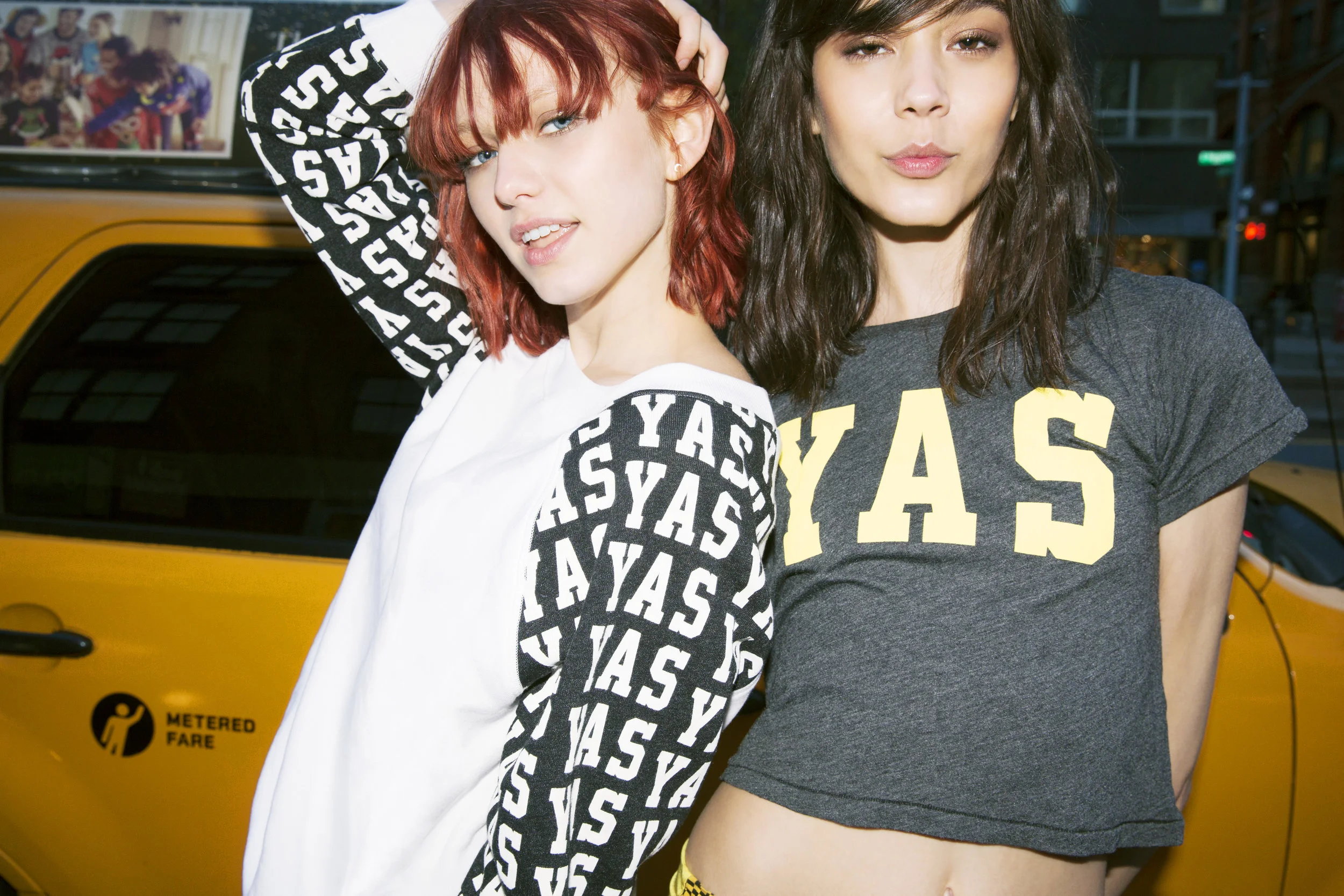 Left: Yas Yas Sommers Sweater ($118), Right: YAS Middle Tee ($64)
