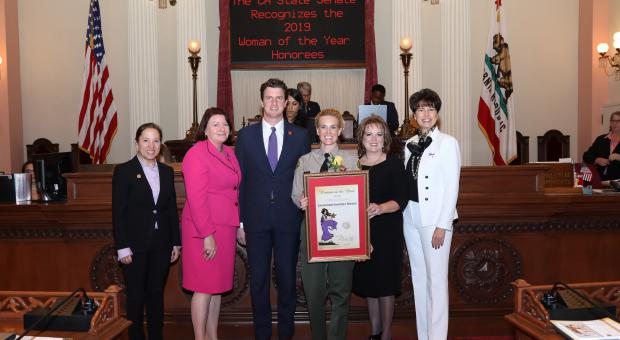 State senator Henry Stern named Lieutenant Seetoo ‘Woman of the Year’, 2019, for the 27th Senate District.