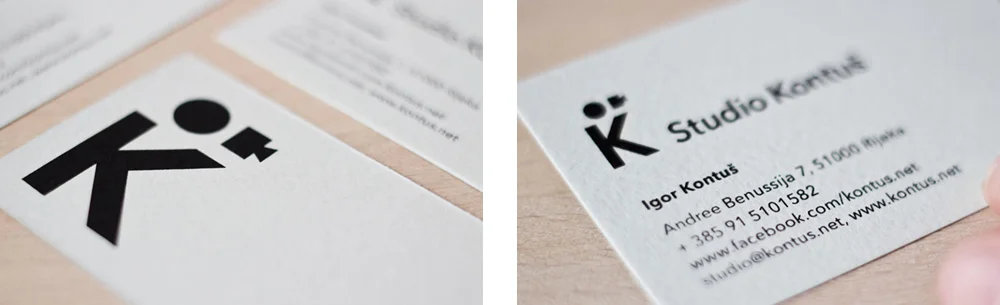 Business card closeup