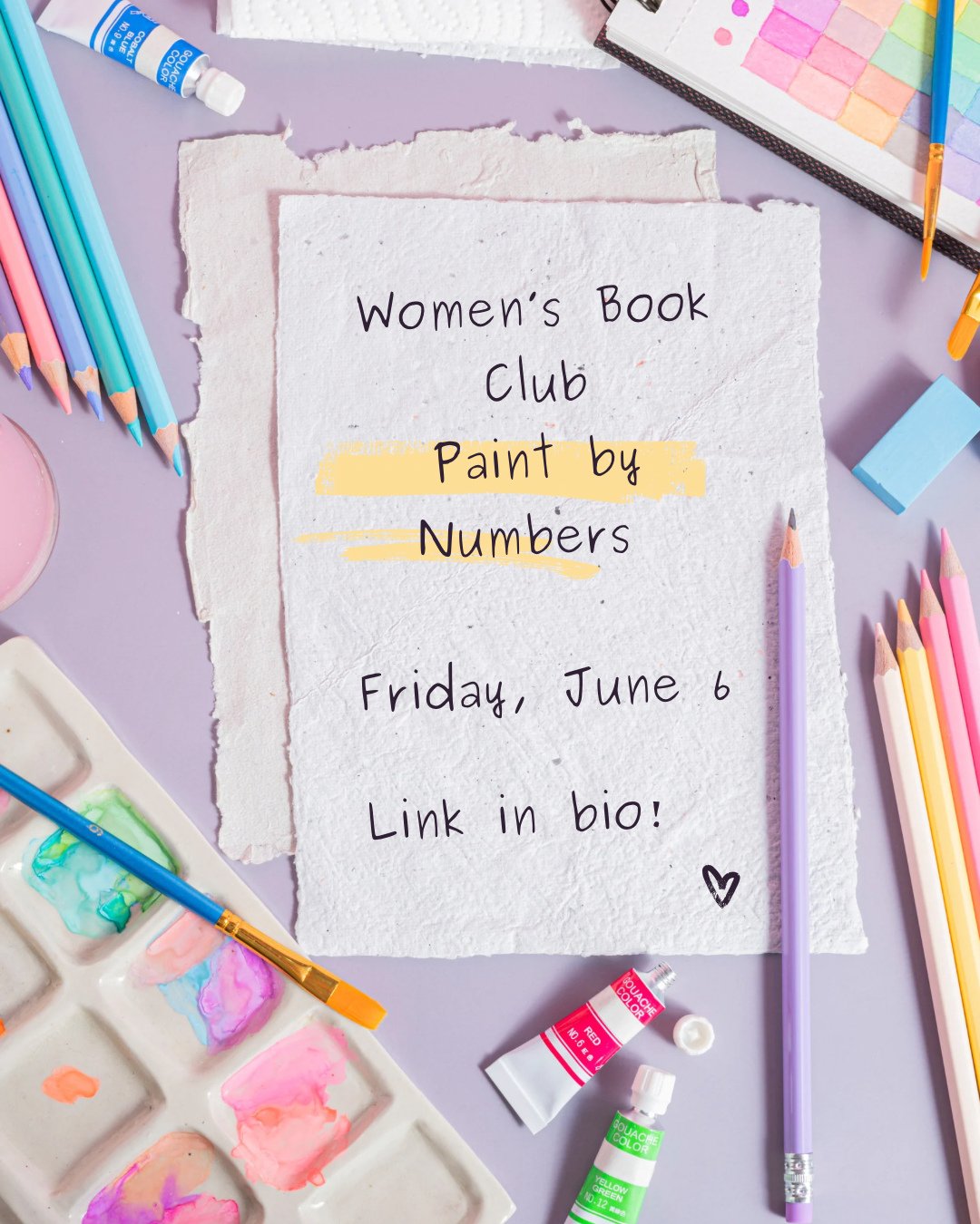 Women&rsquo;s Book Club will meet on Friday, June 6 this month to do paint by numbers! Check out the link in our bio for more details and to sign up!