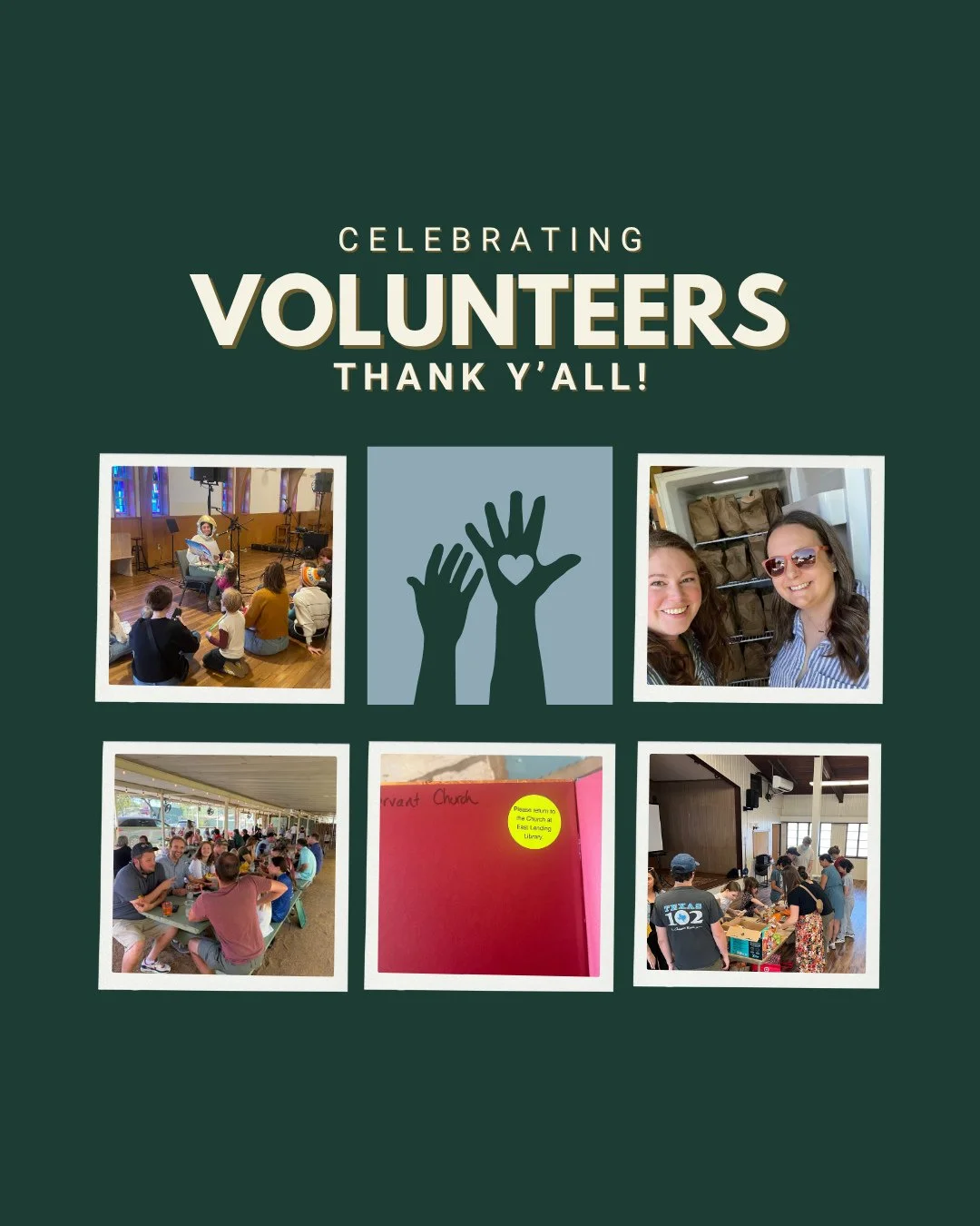 This Sunday is Volunteer Appreciation Day! We&rsquo;re gathering everyone who serves to celebrate the heart and hands behind our church.⁠
⁠
Reminder: no big kids class this week + little kids will start in service so all our volunteers can be togethe