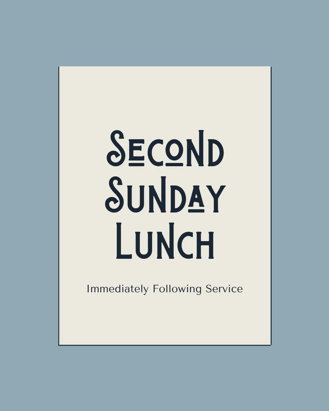Second Sunday Lunch is coming up this weekend! Head to Zed's after service for burgers, tacos, ice cream, and good conversation.