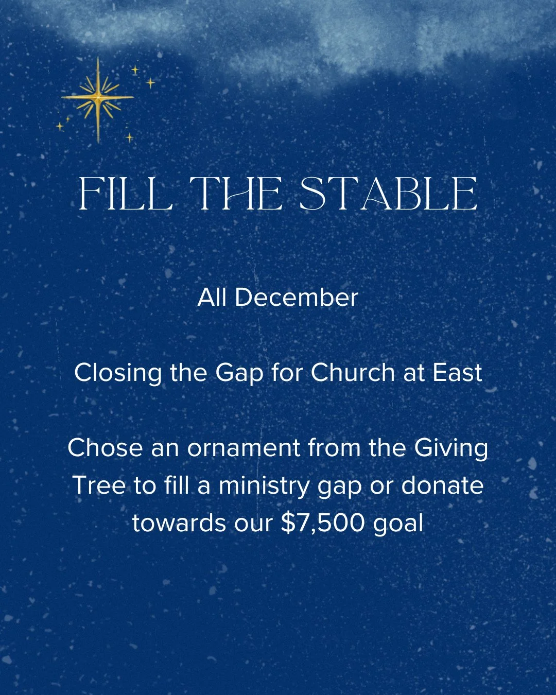 Our Giving Tree is here! 🎄⁠
⁠
Choose an ornament, cover a real ministry need, and help us close our $7,500 year-end gap. Thank you for supporting the life of Church at East!