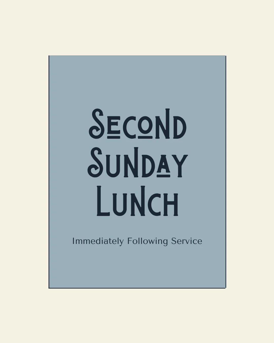 Second Sunday Lunch is coming up this weekend! We will head to Lazarus on Airport after service for tacos, the kids play area, and good conversation.