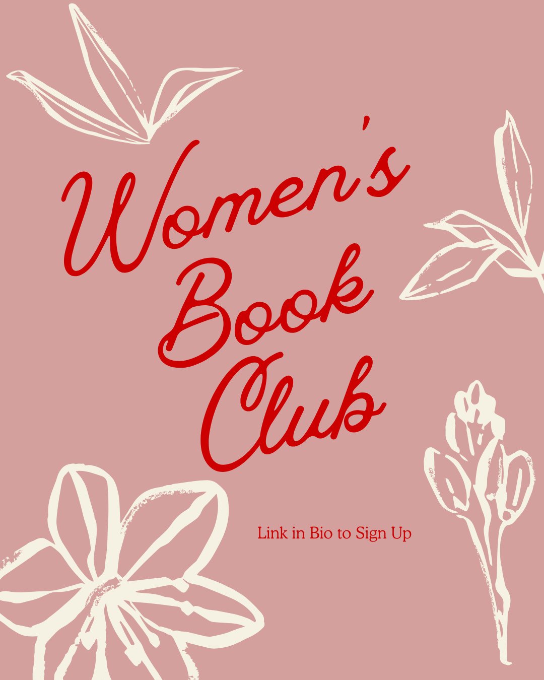 Women's Book Club will meet on Friday, February 20 for a Galentine's Celebration! We will vote for and then watch a rom-com and enjoy a charcuterie board snack! Sign up at the link in our bio.