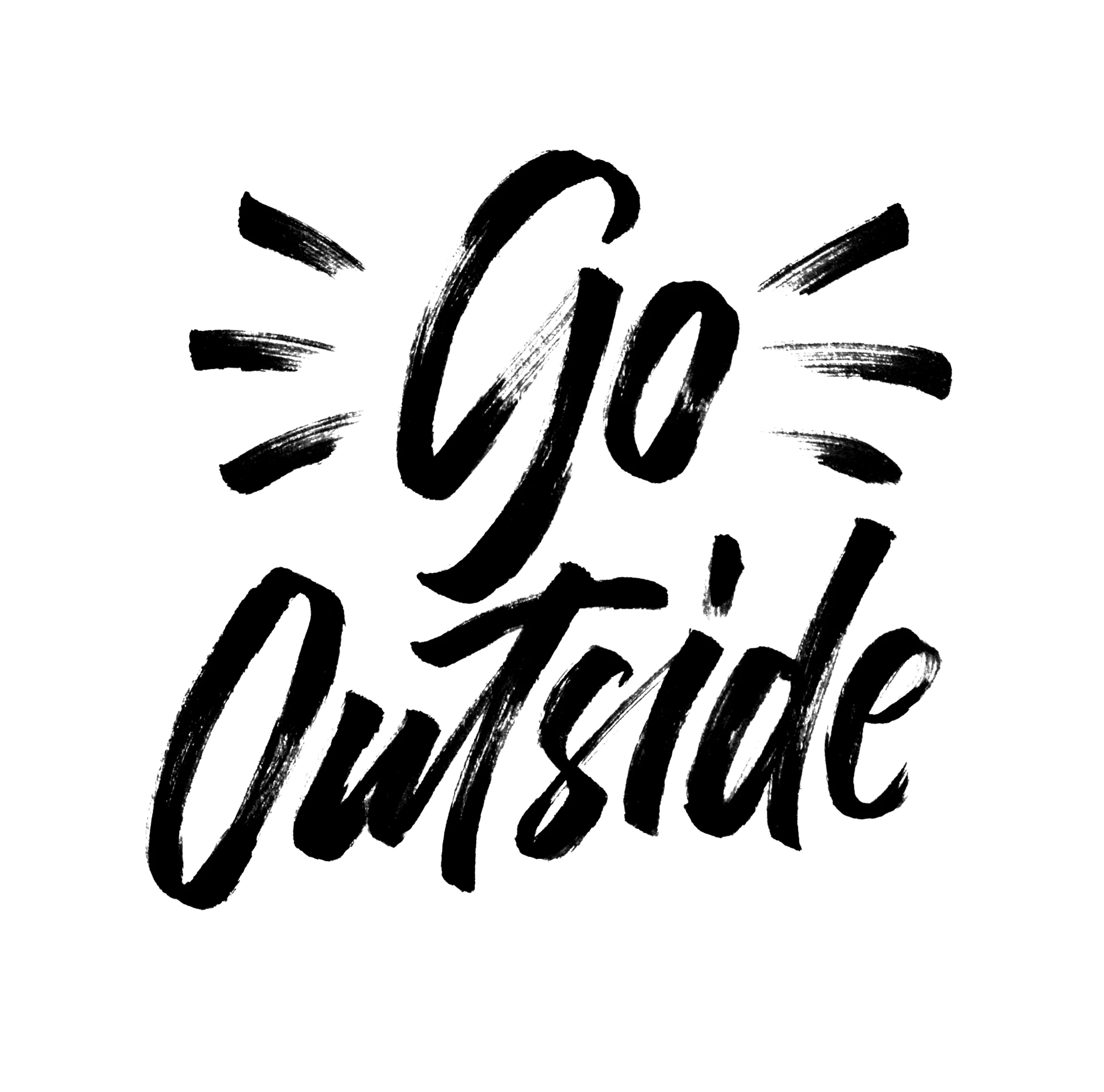 Go outside | 100 Days of Lettering by Type and Graphics Lab | typeandgraphicslab.com