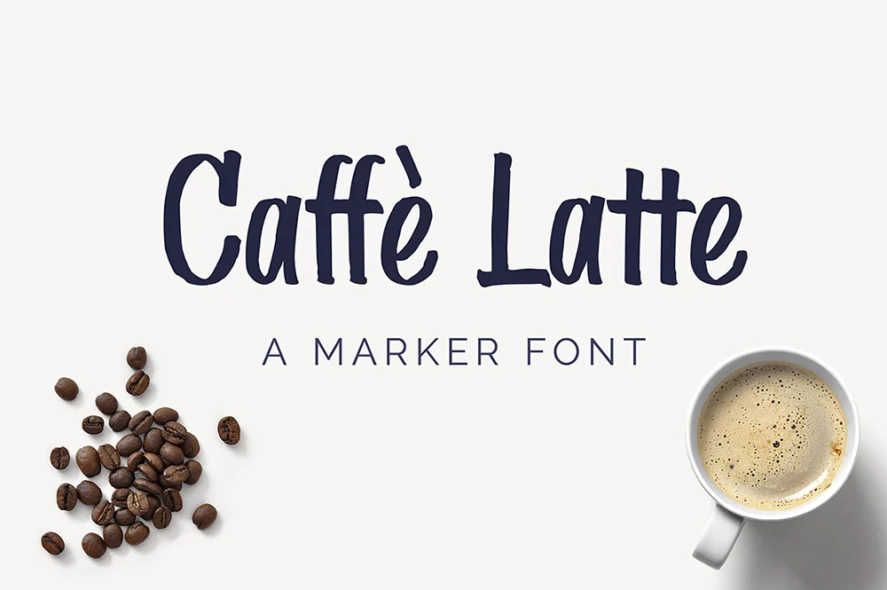 Caffè Latte | A Marker Font by Type and Graphics Lab | typeandgraphicslab.com