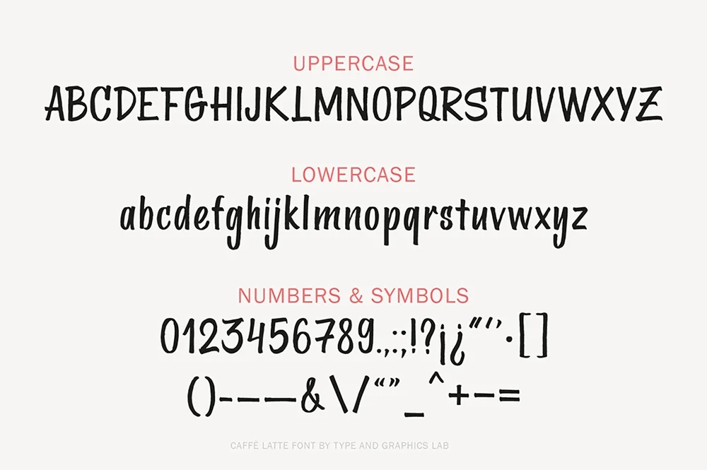 Caffè Latte | A Marker Font by Type and Graphics Lab | typeandgraphicslab.com