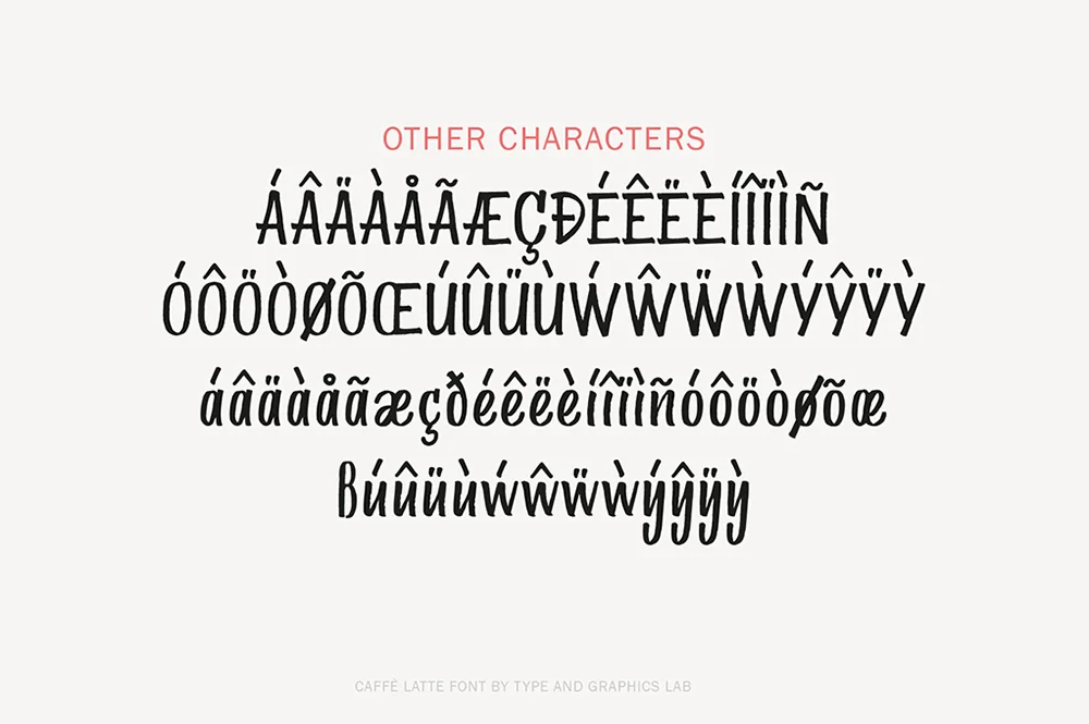 Caffè Latte | A Marker Font by Type and Graphics Lab | typeandgraphicslab.com