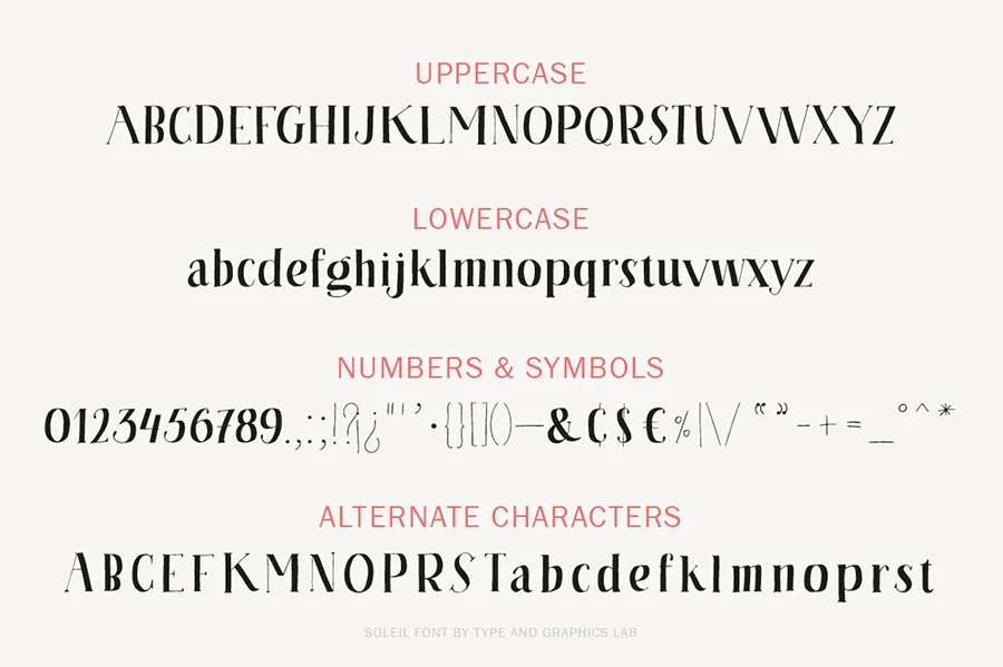 Soleil | A Serif Font by Type and Graphics Lab | typeandgraphicslab.com