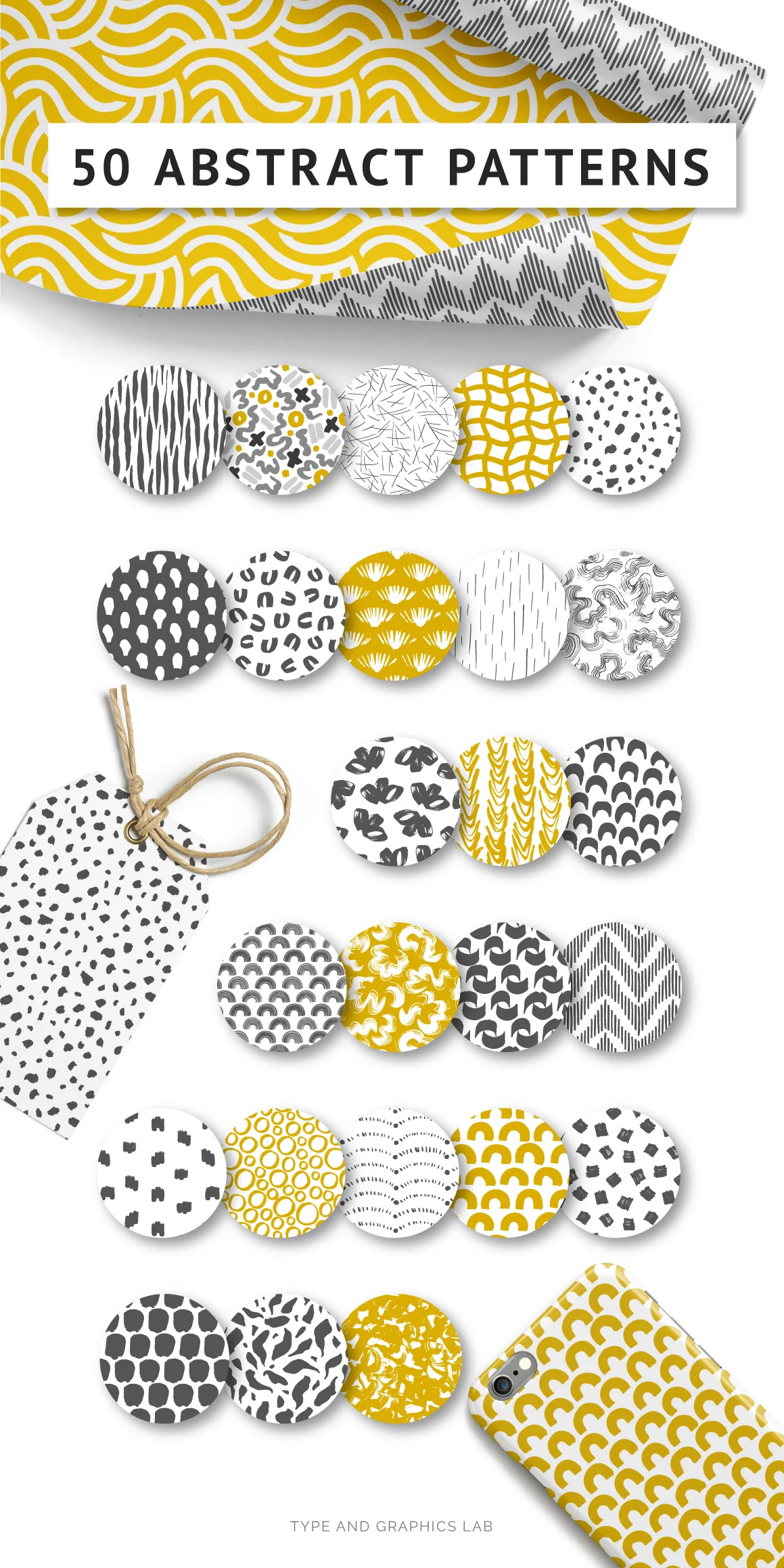 A brand new collection of 50 Abstract Patterns is available on Creative Market: https://crmrkt.com/qg9v23