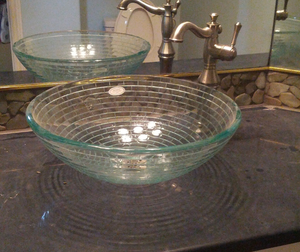 A beautiful vessel sink. 