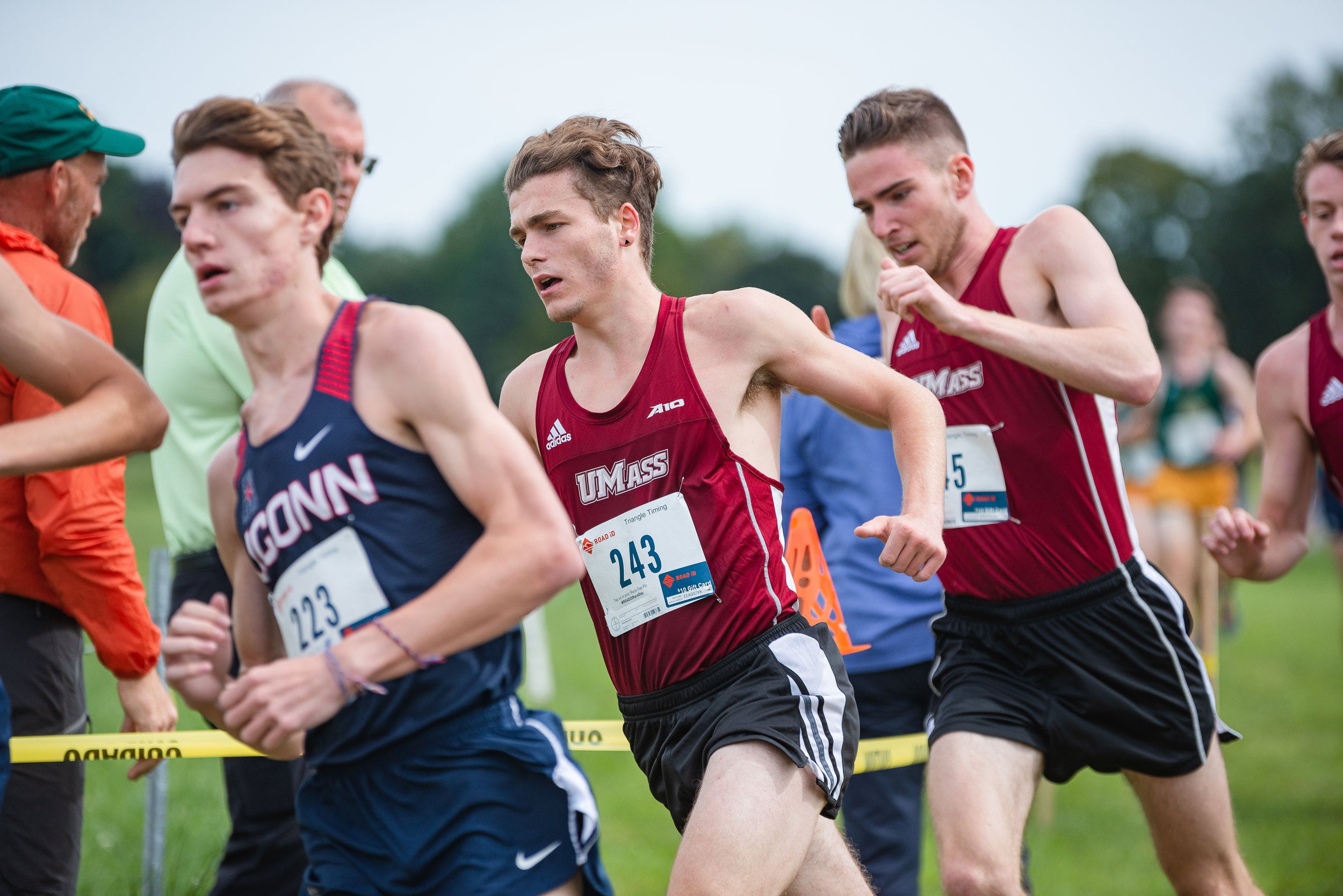  UMass Men's and Women's Cross Country opened the season with the Minuteman Invitational on Saturday, Sept. 8, 2018, at the UMass Cross Country Course in Amherst. Competing schools included UMass, UConn, and UVM. (Photo by Judith Gibson-Okunieff) 