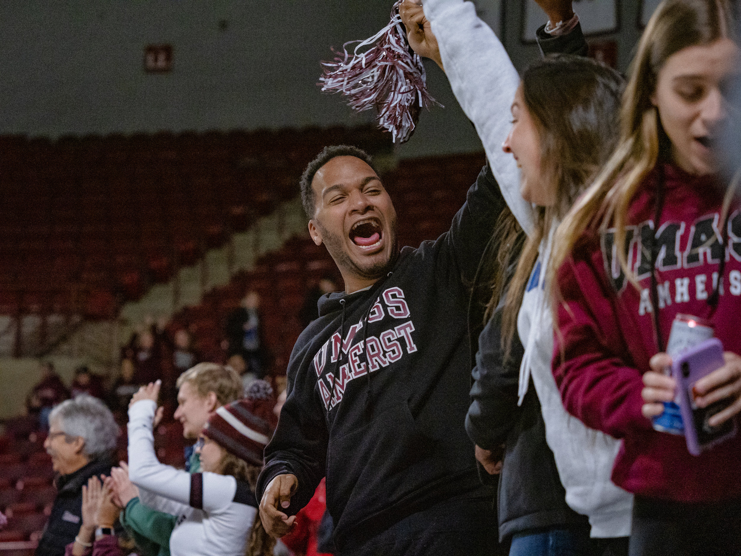  Ice Hockey vs UNH in Hockey East quarterfinals at the Mullins Center in Amherst, Mass., March 16, 2019. (Photo by Judith Gibson-Okunieff) 