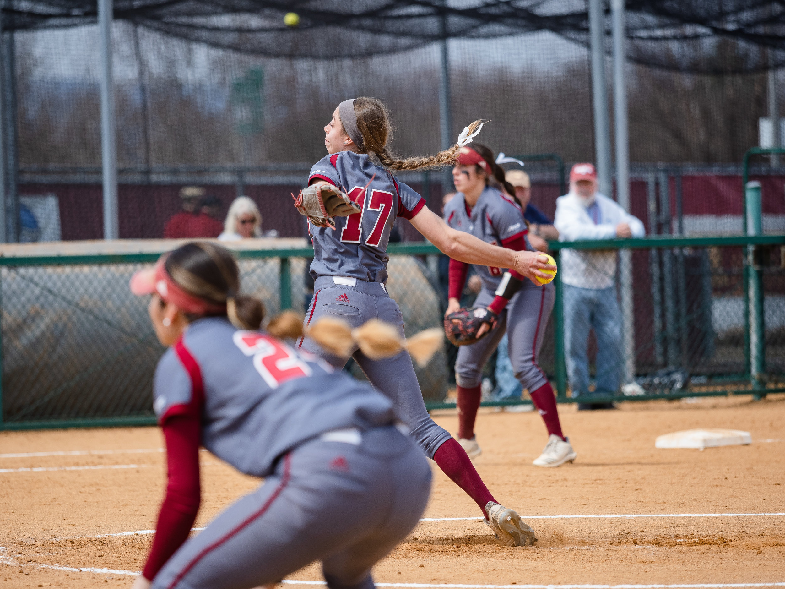  Softball vs La Salle in third game of series on Sunday, April 7, 2019. 
(Photo by Judith Gibson-Okunieff) 