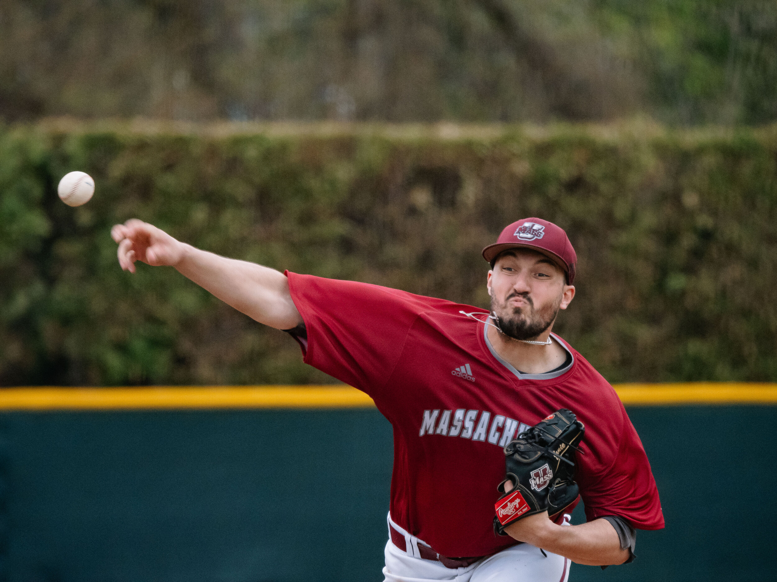  UMass baseball wins first game of double header against Davidson 2-1 on Saturday, May 4. (Photo by Judith Gibson-Okunieff) 