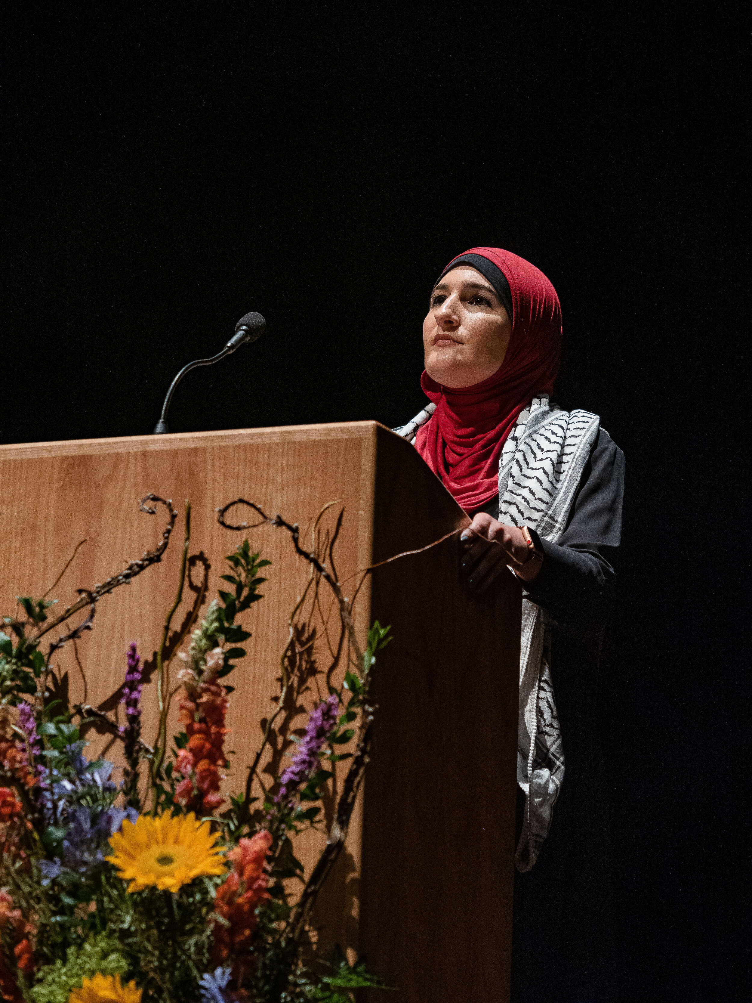  In the panel Not Backing Down: Israel, Free Speech and the Battle for Palestinian Right, speakers included Roger Waters, Linda Sarsour, David Zirin, Marc Lamont Hill, with moderator Vijay Prashad, and an opening by Sut Jhally. The event was held in 