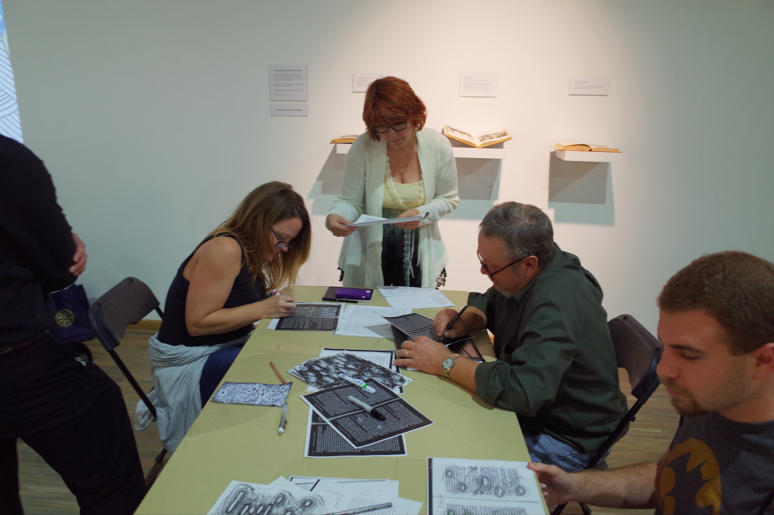 Erasure poem workshop with UCF students and faculty