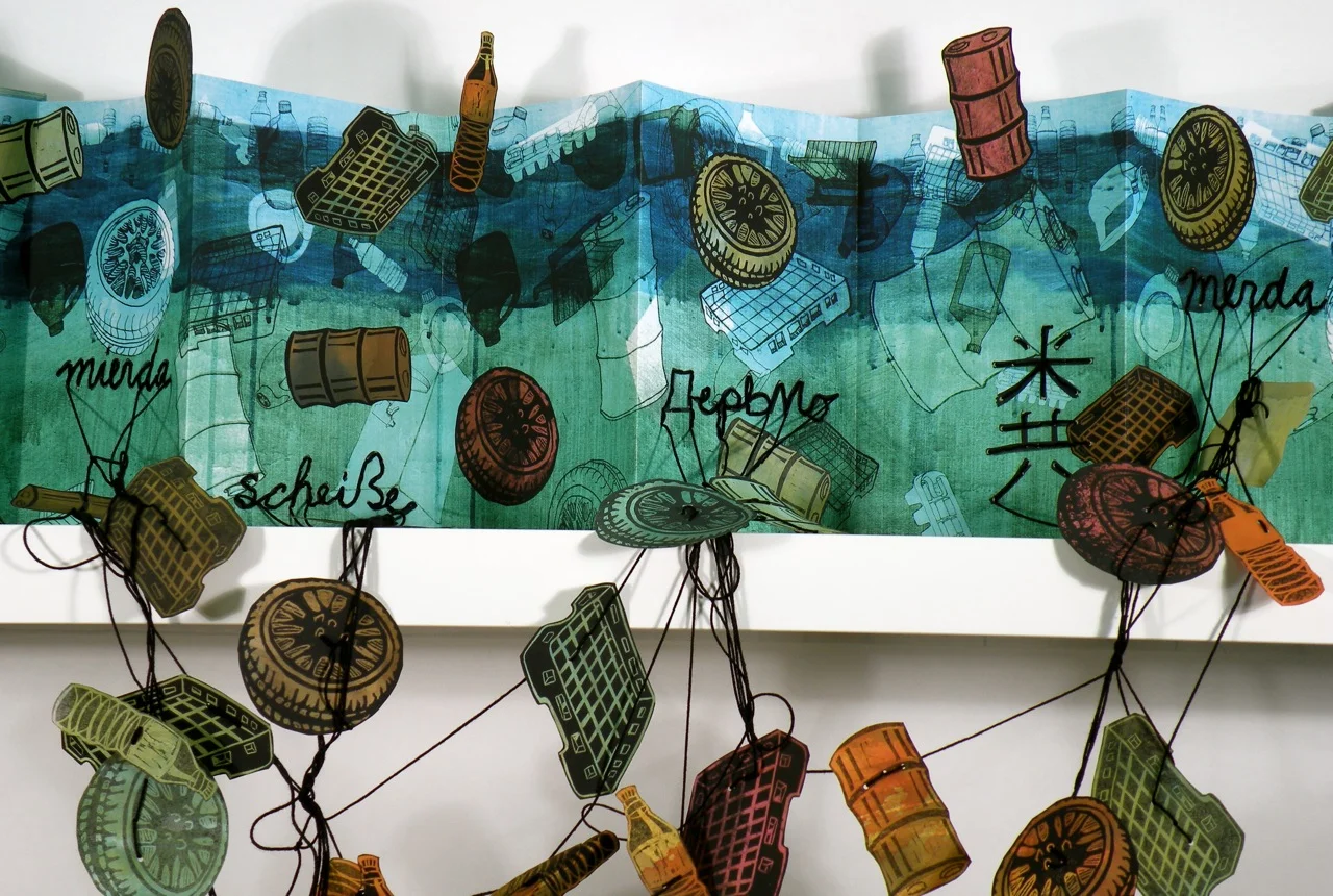 Rachel Simmons, Merde Sur La Mer , mixed media artist's book, 2008