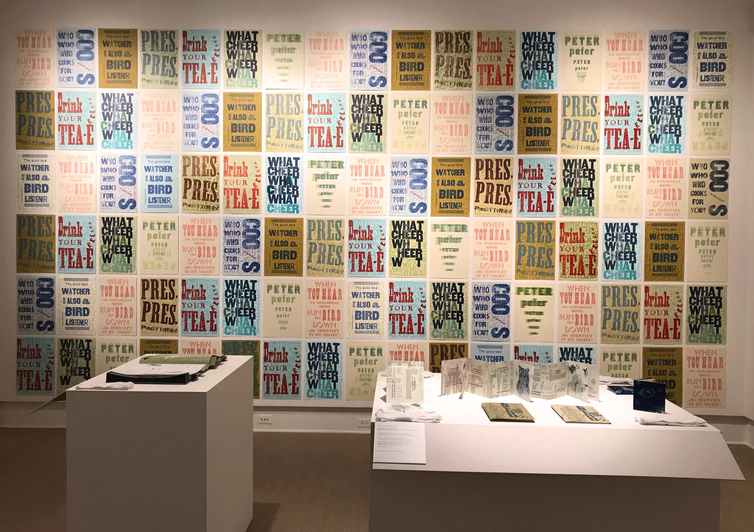 Work from “The Language of Watching” at the Cornell Fine Arts Museum, April 2018.