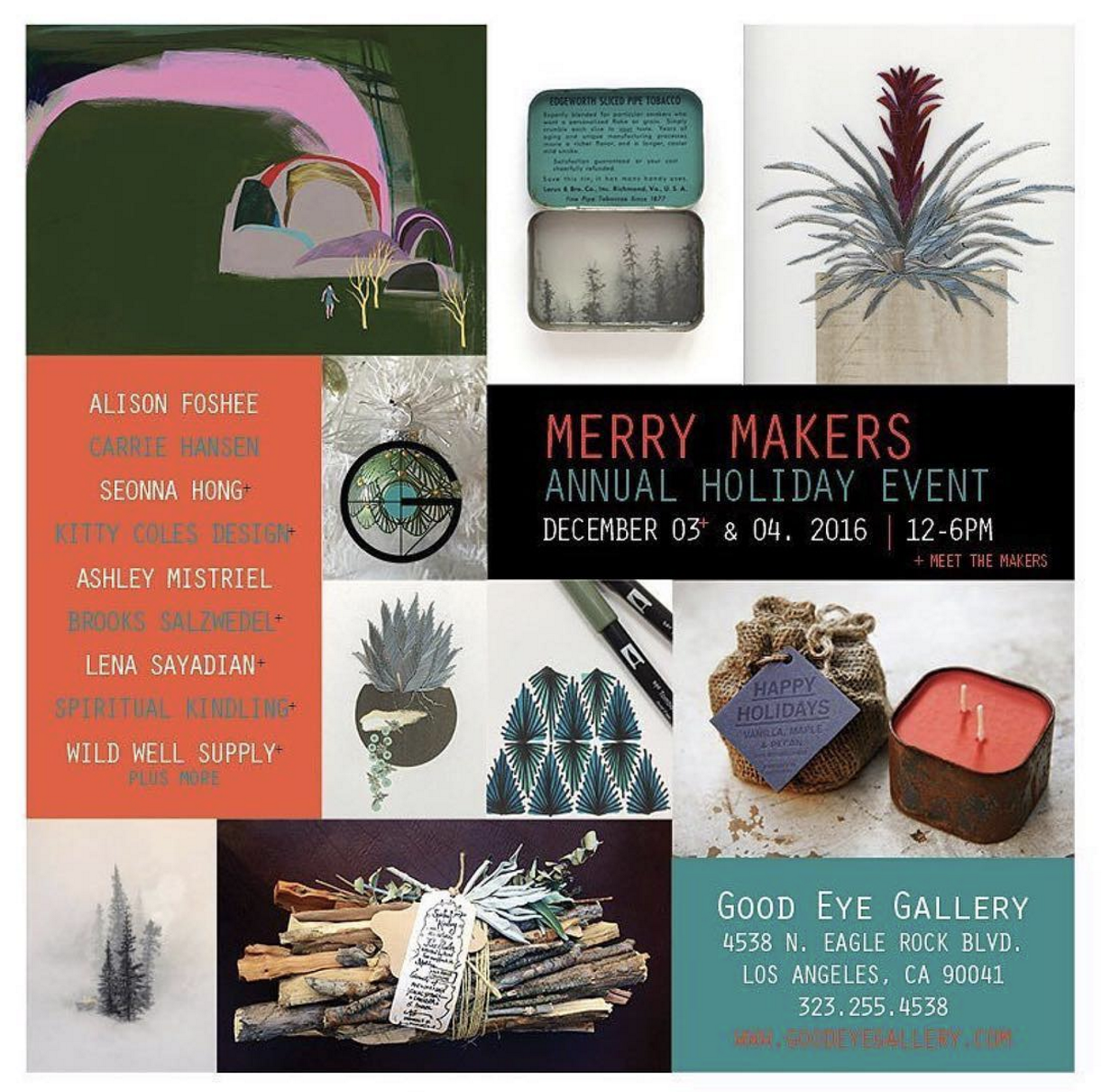 Saturday December 3rd and Sunday December 4th we will be celebrating two years of art, objects and decor with some of our favorite creative people. One of a kind gifts for the holiday include Spiritual Kindling twig bundles, limited edition Seonna H…