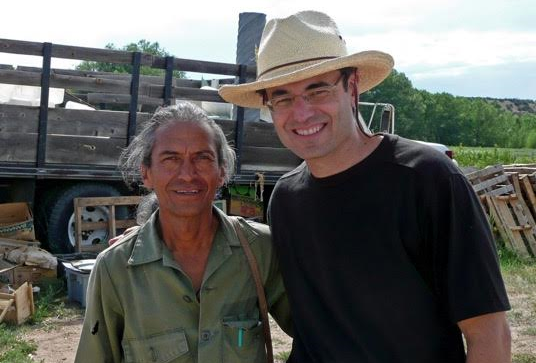 Emigdio, herb farmer (left) and Mitch Coven, founder of VW