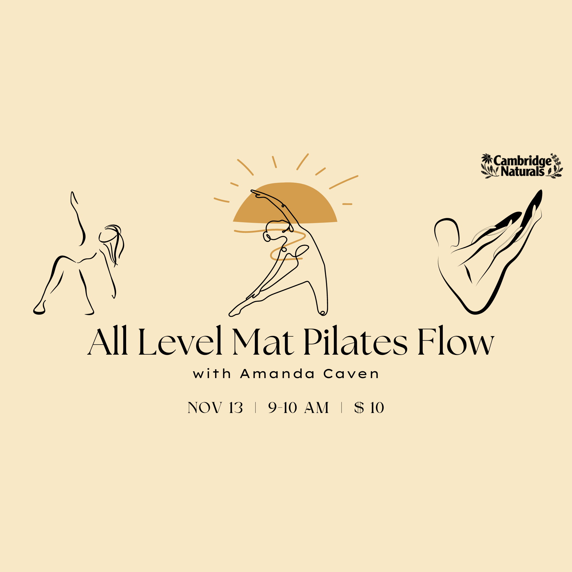 All Levels Mat Pilates Flow with Amanda Cowen — Cambridge Naturals