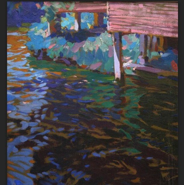 &quot;Stream Behind the House&quot; - date and publication unknown.

I often overlooked this piece as I was captured by the more iconic figurative works that he did. But the simplicity and quiet calm of the work is growing on me. 

Do you have any wo