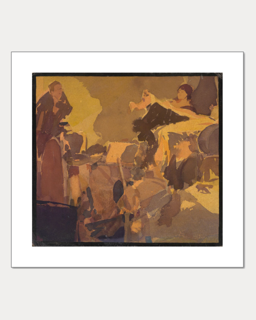 Couple in a Cluttered Room – 5 x 4.6"