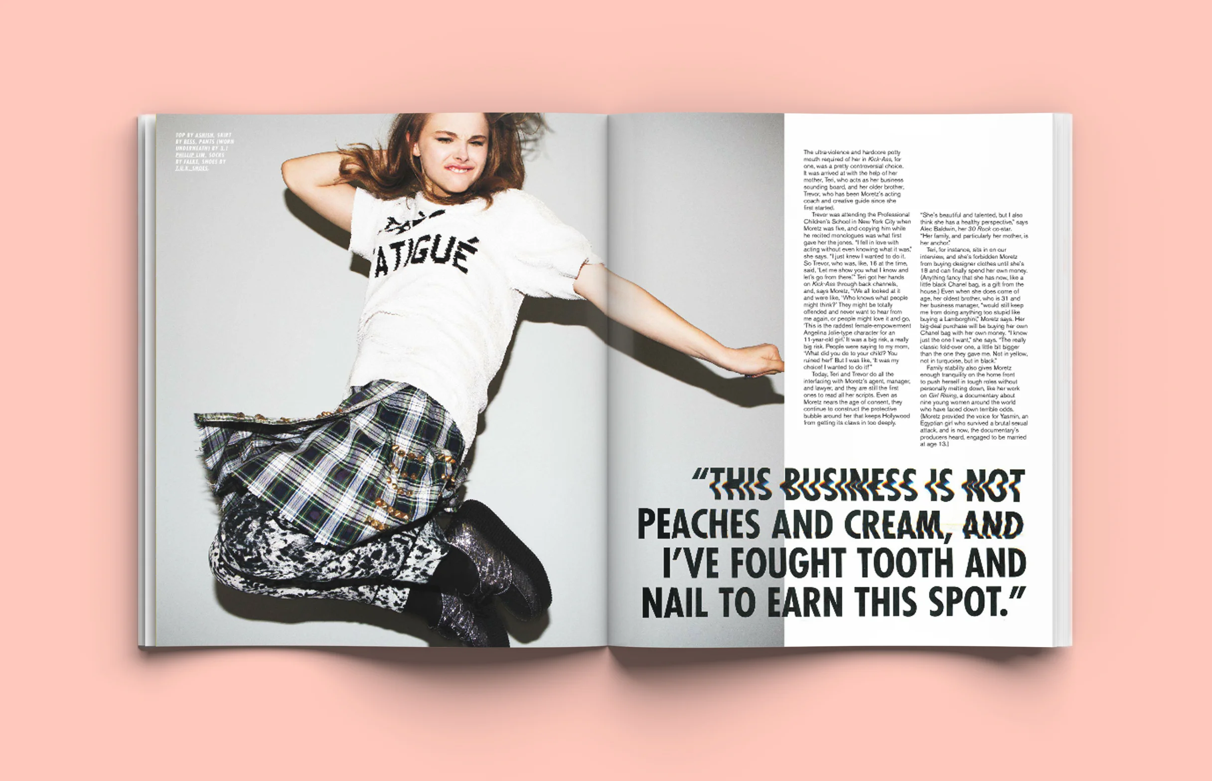 Typography and design for CHLOÉ GRACE MORETS story