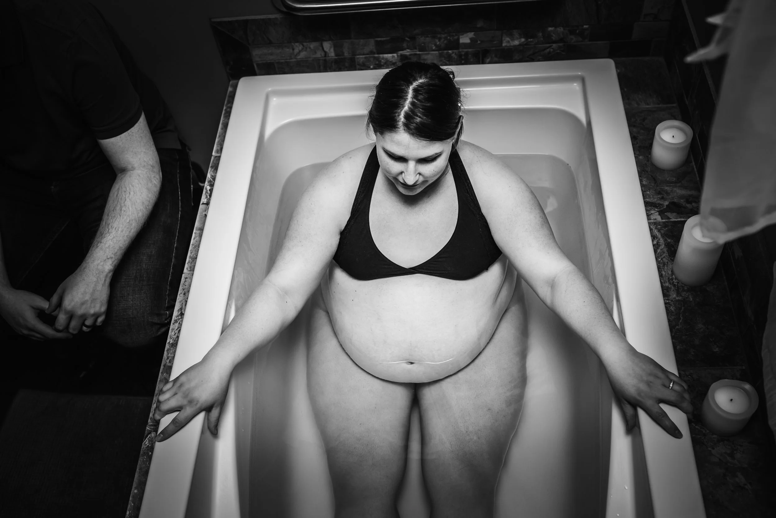 Beautiful laboring mother at The Denver Center for Birth and Wellness-Denver Colorado