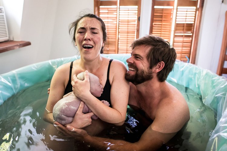 Peaceful, sunlit homebirth outside of Boulder