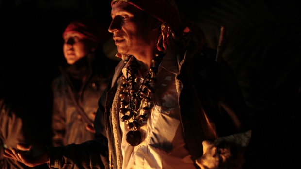 A shaman shamaning.