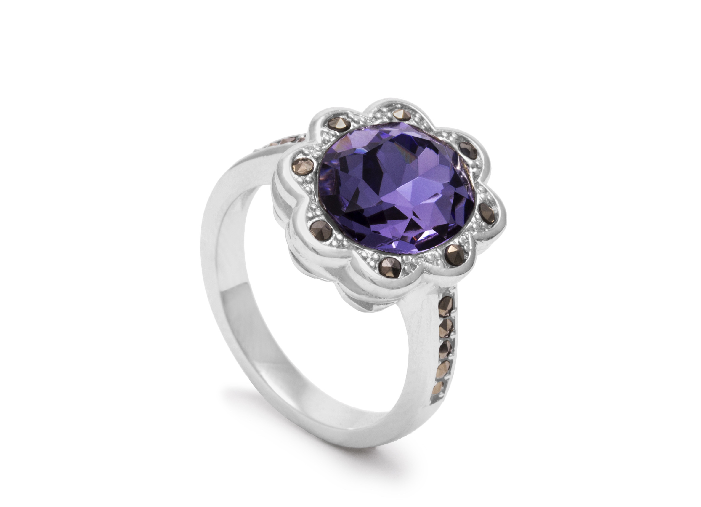 Tanzanite and marcasite ring. 