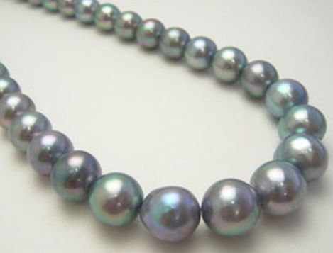 Tahitian blister natural Pearls necklace June Birthstone