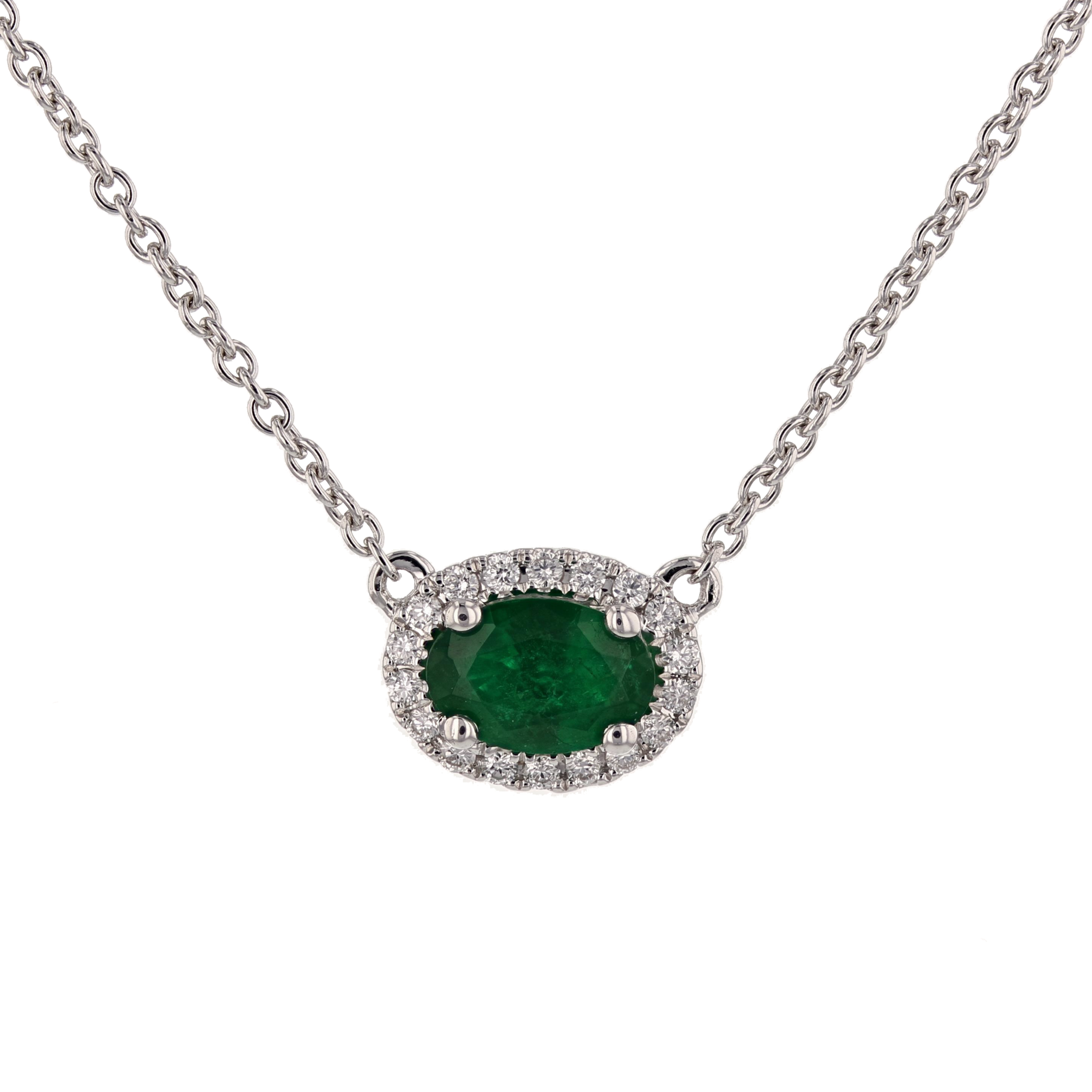 18k w/g Emerald and Diamond pdt. $2500