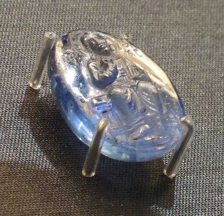 The Krasinski Sapphire from 15th Century Russian Crown. (Double-faced sapphire icon-cameo with Christ enthroned and Golgotha’s Cross.)