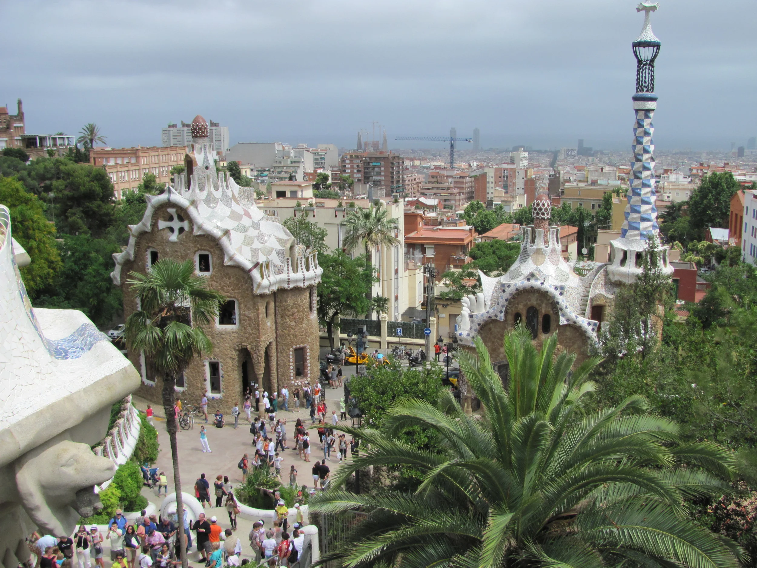   Park Güell &nbsp;is like stepping into a Hans Christian Anderson story..with Gaudi's quirky architecture and the use of broken tiles creating the most stunning mosaic patterns and sculpture..a visit is a must - even though it is extremely popular..