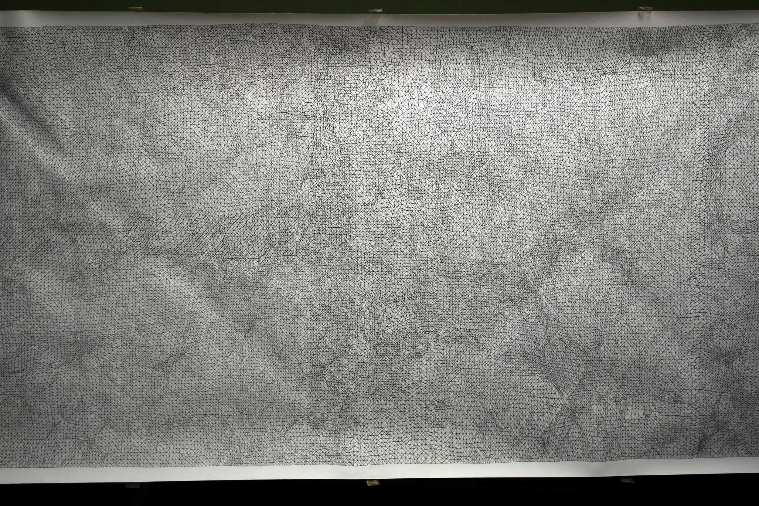 Clipa, 700x100 cm, tuș pe hârtie, 90 x 65 cm (detaliu)