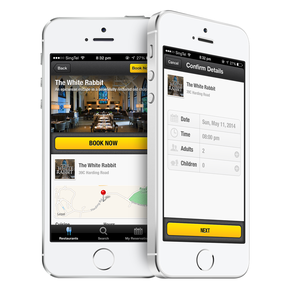  Together with Chope's CEO Arrif&nbsp;Ziaudeen&nbsp;and investor Hian Goh, we conceptualised, designed and developed a two-tap booking experience straight from the mobile phone. We wanted a simple and clear design to help diners discover restaurants 