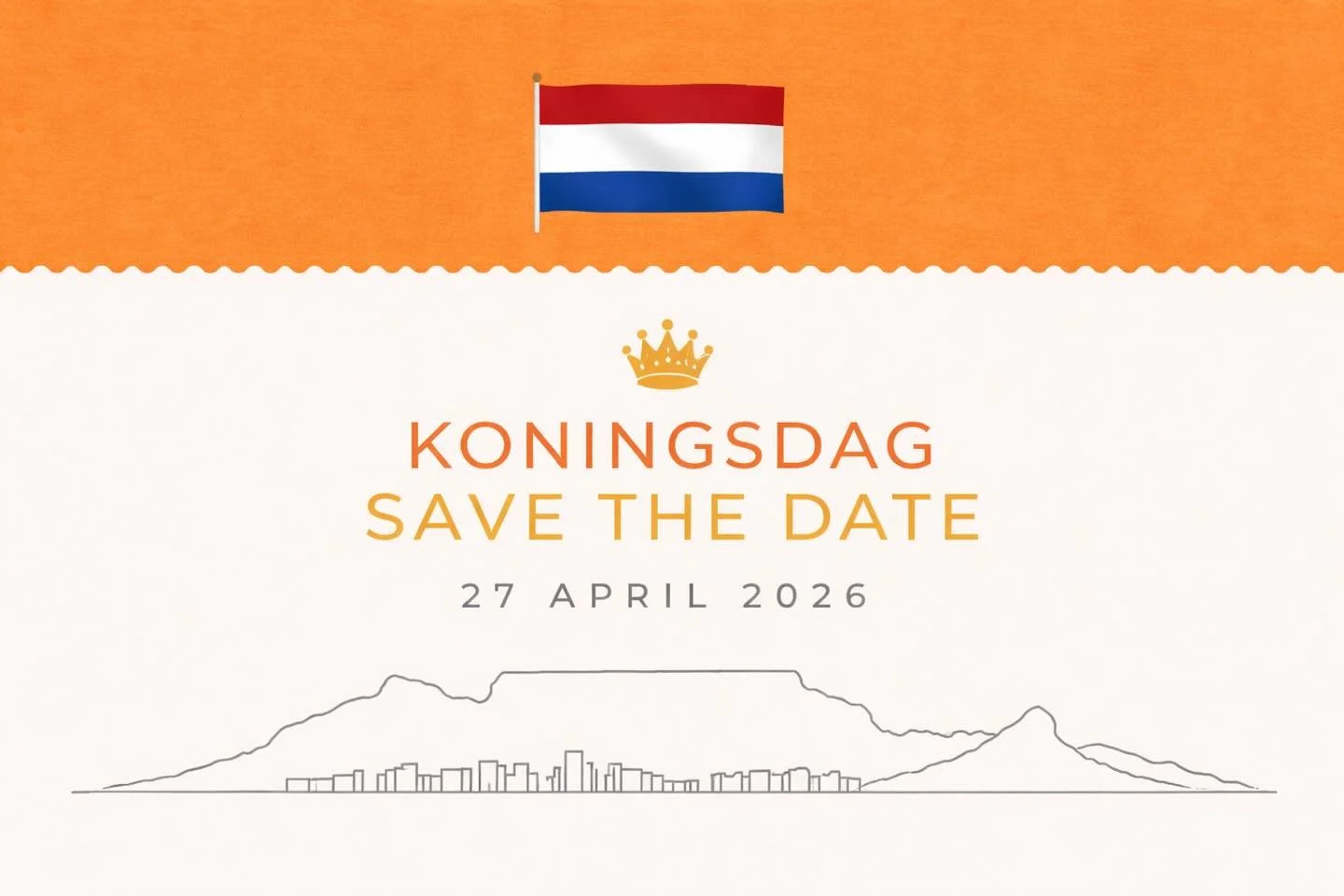 Maandag 27 april is het dan zover, Koningsdag 2026!
 
Ook dit jaar organiseren we dit feest weer in samenwerking met SASNEV. Tussen 11:00 en 14:00 is iedereen welkom op het terrein van SASNEV om de verjaardag van onze koning Willem Alexander mee te v