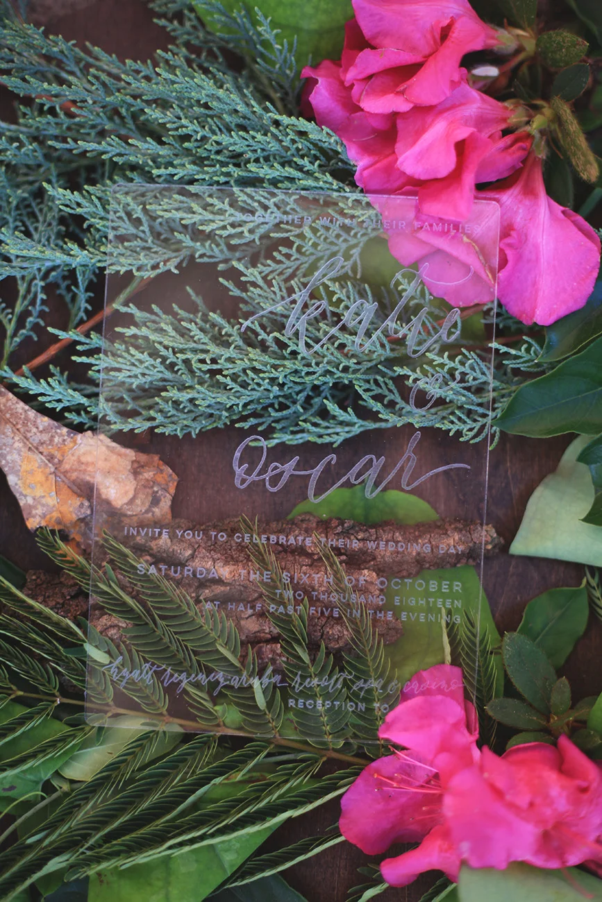 Acrylic Wedding Invitations 