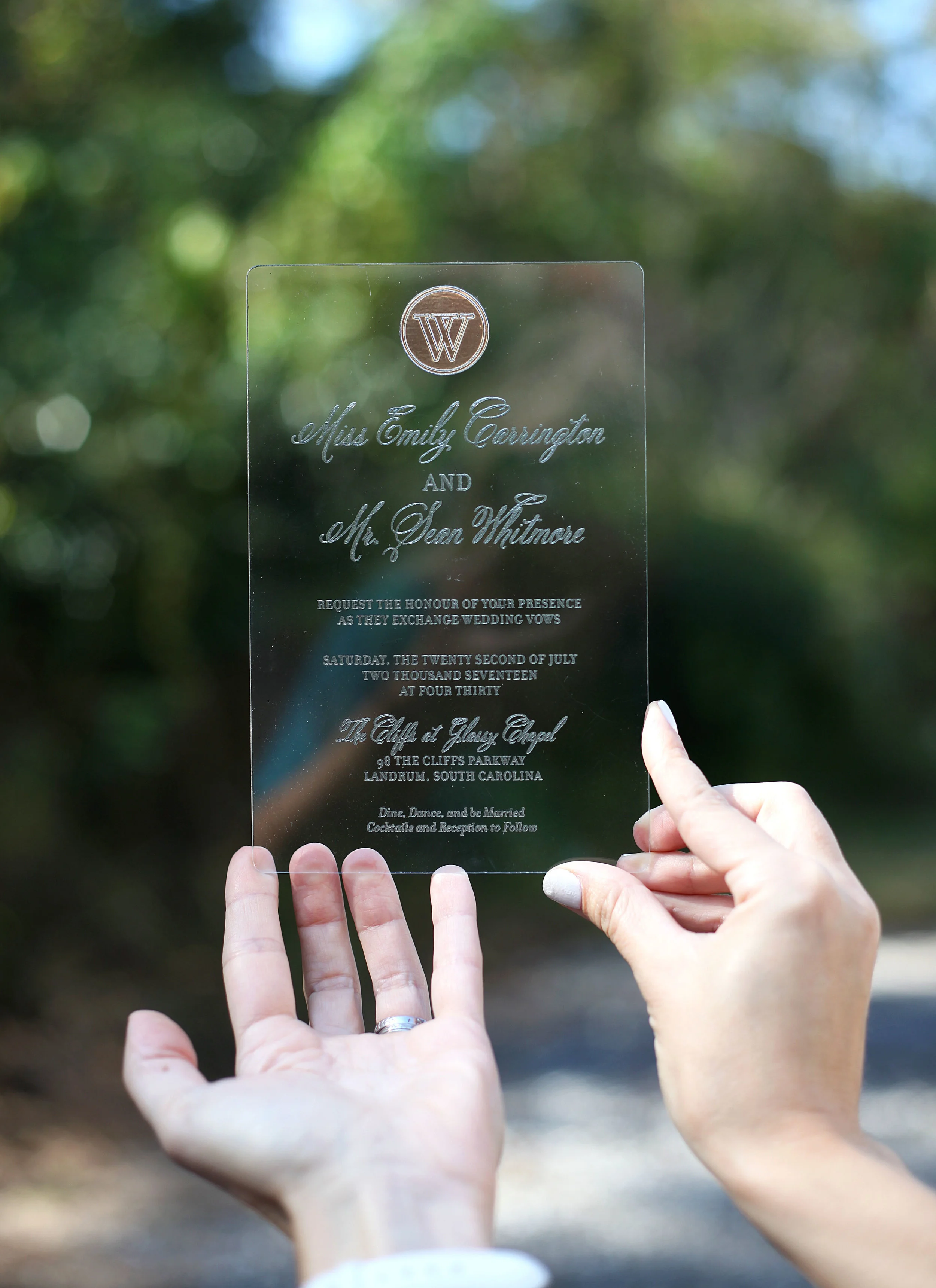 Acrylic Wedding Invitations 