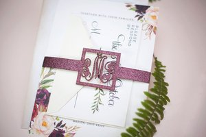 Rustic Wedding Program with Red Raffia Ribbon, on Kraft Paper – sofia  invitations blog