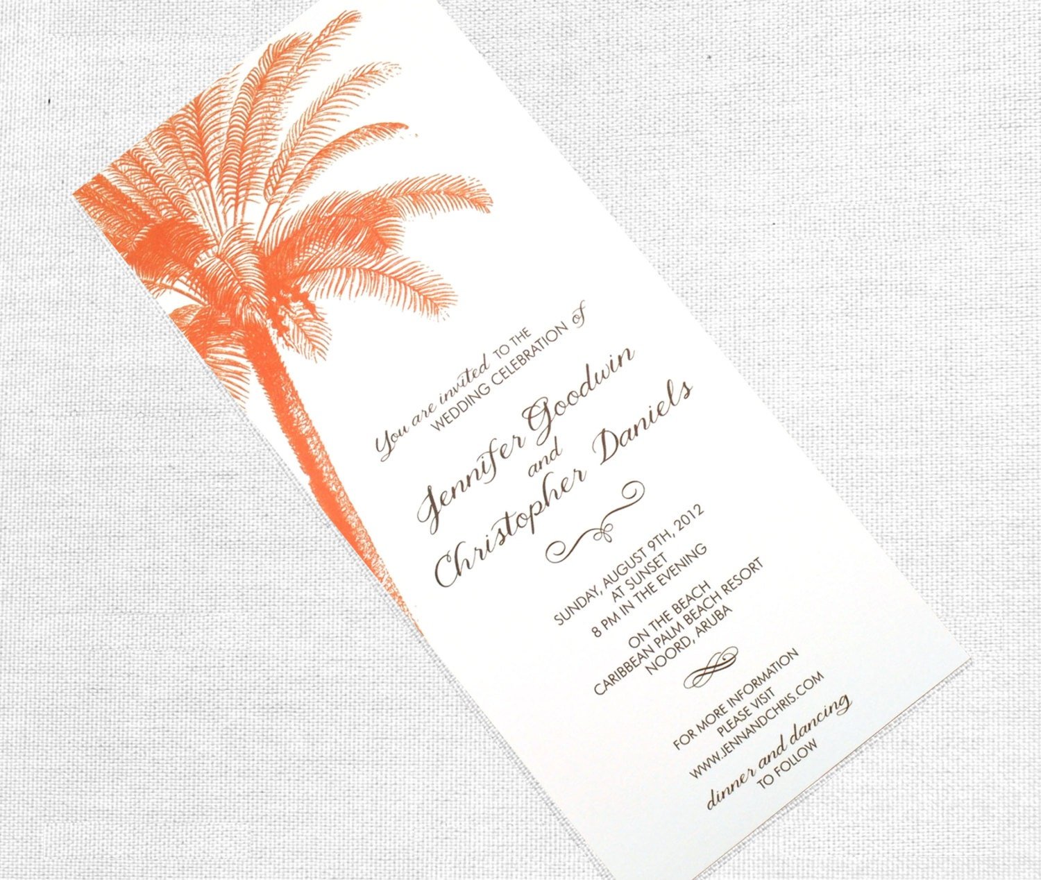 Palms Wedding Invitation